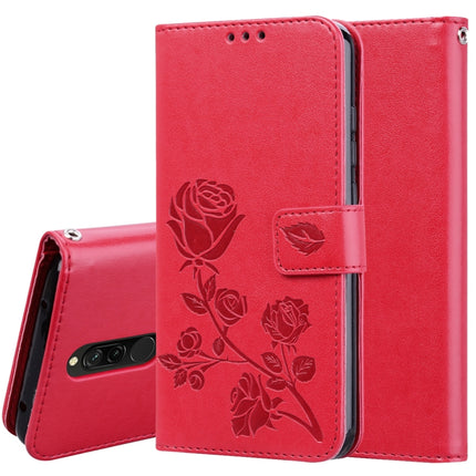Rose Embossed Horizontal Flip PU Leather Case for Galaxy A10, with Holder & Card Slots & Wallet, For Xiaomi Redmi 8, For Xiaomi Redmi Note 8, For Xiaomi Redmi Note 8 Pro, For Galaxy A10s