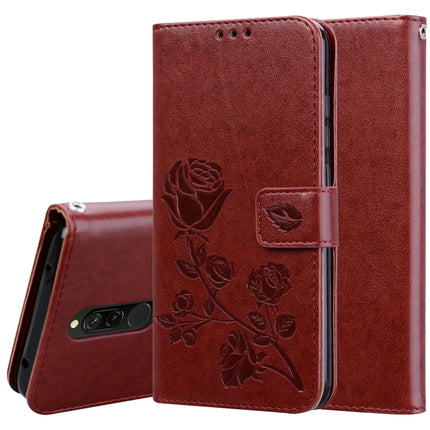 Rose Embossed Horizontal Flip PU Leather Case for Galaxy A10, with Holder & Card Slots & Wallet, For Xiaomi Redmi 8, For Xiaomi Redmi Note 8, For Xiaomi Redmi Note 8 Pro, For Galaxy A10s