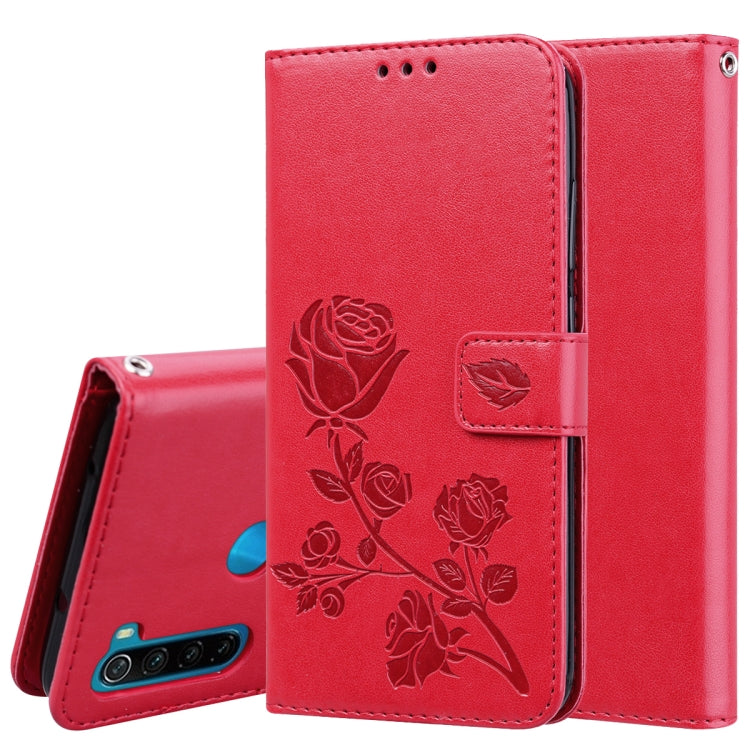 Rose Embossed Horizontal Flip PU Leather Case for Galaxy A10, with Holder & Card Slots & Wallet