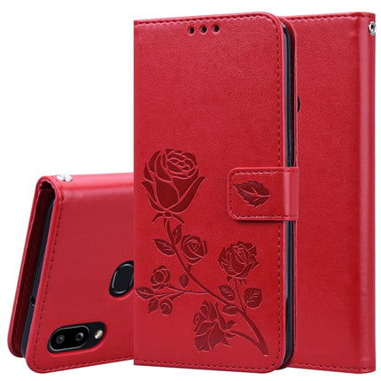 Rose Embossed Horizontal Flip PU Leather Case for Galaxy A10, with Holder & Card Slots & Wallet, For Xiaomi Redmi 8, For Xiaomi Redmi Note 8, For Xiaomi Redmi Note 8 Pro, For Galaxy A10s