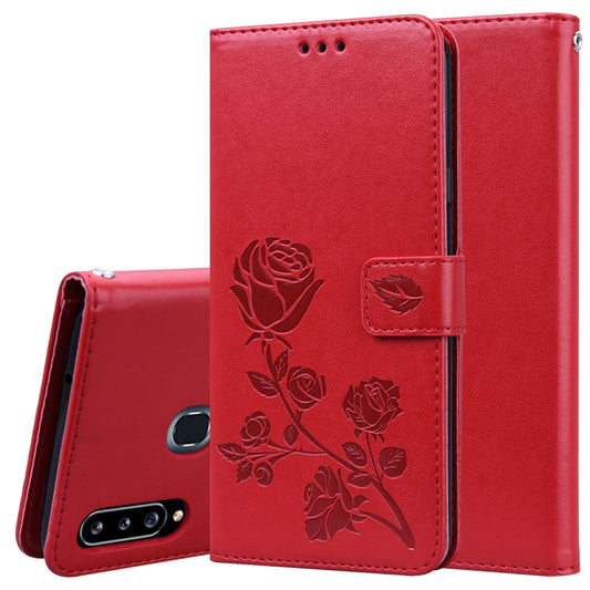 Rose Embossed Horizontal Flip PU Leather Case for Galaxy A10, with Holder & Card Slots & Wallet, For Galaxy A20s