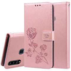 Rose Embossed Horizontal Flip PU Leather Case for Galaxy A10, with Holder & Card Slots & Wallet, For Galaxy A20s