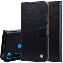 Business Style Oil Wax Texture Horizontal Flip Leather Case, with Holder & Card Slots & Wallet, For Xiaomi Redmi 8, For Xiaomi Redmi 8A, For Xiaomi Redmi Note 8, For Xiaomi Redmi Note 8 Pro, For Galaxy A10s