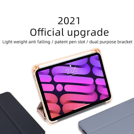 Funda de cuero con tapa horizontal para tableta de la serie Mutural Pinyue con soporte, ranura para lápiz y función de suspensión/activación, para iPad mini 6/mini 2024
