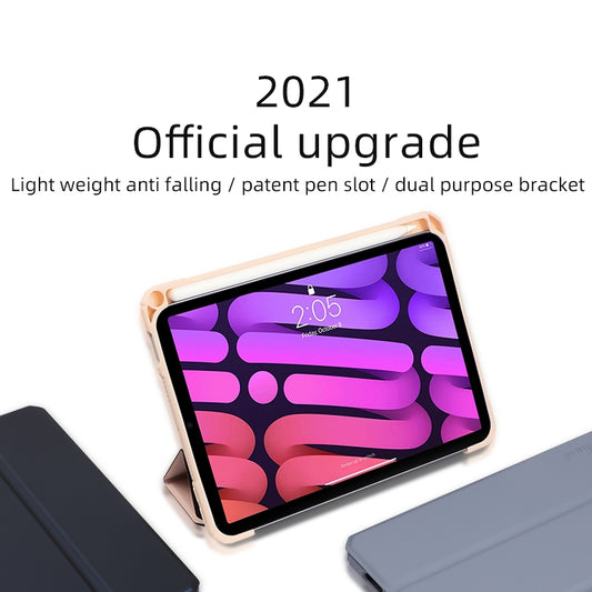 Mutural Pinyue Series Horizontal Flip Tablet Ledertasche mit Halter &amp; Stiftschlitz &amp; Schlaf-/Weckfunktion, für iPad mini 6 / mini 2024