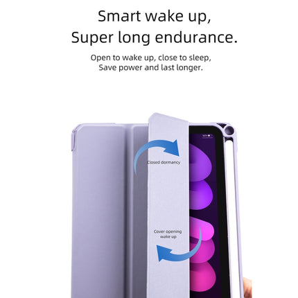 Funda de cuero con tapa horizontal para tableta de la serie Mutural Pinyue con soporte, ranura para lápiz y función de suspensión/activación, para iPad mini 6/mini 2024