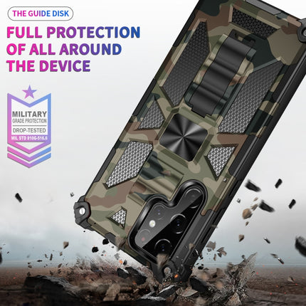 Camouflage Armor Shockproof TPU + PC Magnetic Protective Phone Case with Holder, For Samsung Galaxy S22 Ultra 5G, For Motorola Edge (2021)