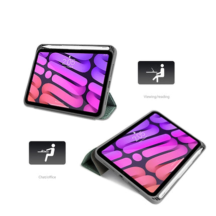 Funda de cuero con tapa horizontal para tableta con textura de patrón de tela de la serie Mutural YASHI, para iPad mini 6 / mini 2024, para iPad mini 6