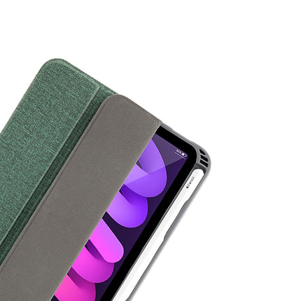 Funda de cuero con tapa horizontal para tableta con textura de patrón de tela de la serie Mutural YASHI, para iPad mini 6 / mini 2024, para iPad mini 6
