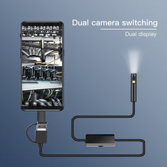 AN100 3 in 1 IP68 Waterproof USB-C / Type-C + Micro USB + USB Dual Cameras Industrial Didital Endoscope with 9 LEDs, Support Android System, Lens Diameter: 8mm, 1m Soft Cable, 2m Soft Cable, 3.5m Soft Cable, 5m Soft Cable, 10m Soft Cable, 1m Hard Cable...