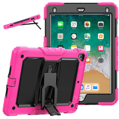 Shockproof Colorful Silicone + Black PC Tablet Protective Case with Holder & Shoulder Strap, For iPad 9.7 2018 / 2017, For Samsung Galaxy Tab A7 2020 T500