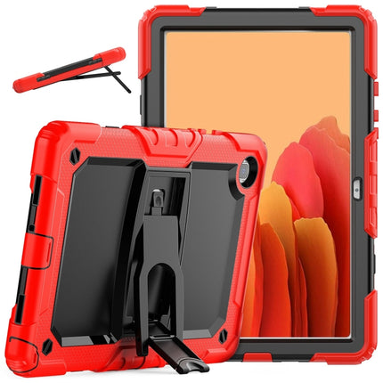 Funda protectora para tableta de silicona colorida a prueba de golpes y PC negra con soporte y correa para el hombro, para iPad 9.7 2018/2017, para Samsung Galaxy Tab A7 2020 T500