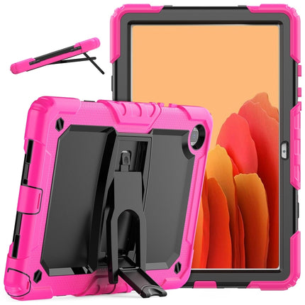 Funda protectora para tableta de silicona colorida a prueba de golpes y PC negra con soporte y correa para el hombro, para iPad 9.7 2018/2017, para Samsung Galaxy Tab A7 2020 T500