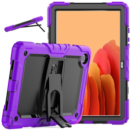 Funda protectora para tableta de silicona colorida a prueba de golpes y PC negra con soporte y correa para el hombro, para iPad 9.7 2018/2017, para Samsung Galaxy Tab A7 2020 T500