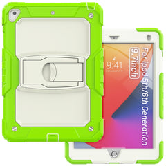 Shockproof Colorful Silicone + Beige PC Tablet Protective Case with Holder & Shoulder Strap, For iPad 9.7 2018 / 2017, For Samsung Galaxy Tab A7 2020 T500