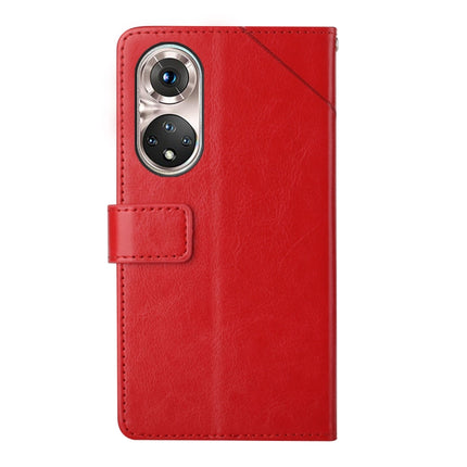 Y Stitching Horizontal Flip Leather Phone Case with Holder & Card Slots & Wallet & Photo Frame, For Huawei P50, For Huawei P50 Pro