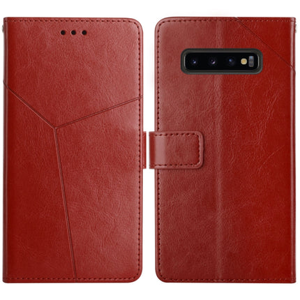 Y Stitching Horizontal Flip Leather Case with Holder & Card Slots & Wallet & Photo Frame, For Samsung Galaxy S9, For Samsung Galaxy S9+, For Samsung Galaxy S10, For Samsung Galaxy S10+