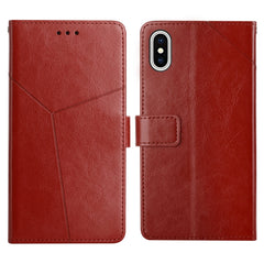 Y Stitching Horizontal Flip Leather Phone Case with Holder & Card Slots & Wallet & Photo Frame, For iPhone XS / X, For iPhone XR, For iPhone XS Max