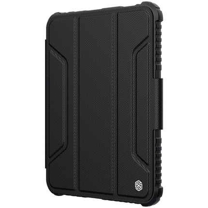 NILLKIN Bumper Pro - Funda de cuero con tapa horizontal para tableta con ranura para bolígrafo y soporte y función de suspensión/activación, para iPad mini 6/mini 2024