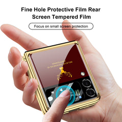 GKK Elk Electroplating Glass Shell Film Integrated Phone Case, For Samsung Galaxy Z Flip3 5G