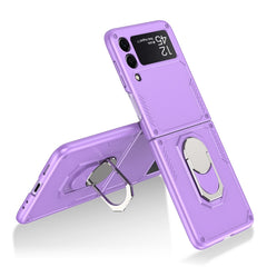 GKK Foldable Shockproof Armor PC Phone Case with Ring Holder, For Samsung Galaxy Z Flip3 5G