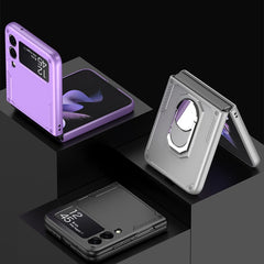 GKK Foldable Shockproof Armor PC Phone Case with Ring Holder, For Samsung Galaxy Z Flip3 5G