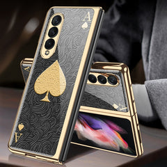 GKK Electroplating Painted Tempered Glass Phone Case, For Samsung Galaxy Z Fold3 5G