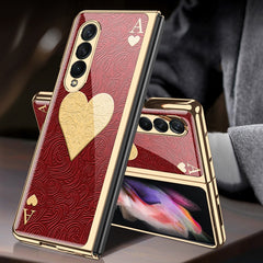 GKK Electroplating Painted Tempered Glass Phone Case, For Samsung Galaxy Z Fold3 5G