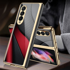 GKK Electroplating Painted Tempered Glass Phone Case, For Samsung Galaxy Z Fold3 5G