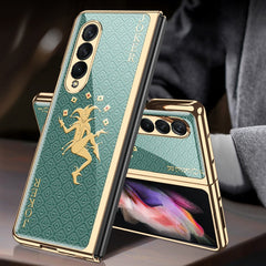 GKK Electroplating Painted Tempered Glass Phone Case, For Samsung Galaxy Z Fold3 5G