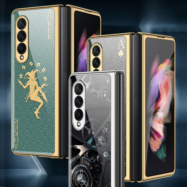 GKK Galvanisch lackierte Telefonhülle aus gehärtetem Glas für Samsung Galaxy Z Fold3 5G