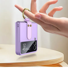 GKK Ultra-thin PC Full Coverage Phone Flip Case with Ring Holder, For Samsung Galaxy Z Flip3 5G