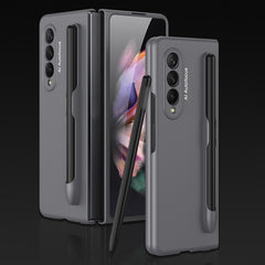 GKK Ultra-thin Full Coverage Phone Flip Case with Pen Slot, For Samsung Galaxy Z Fold3 5G