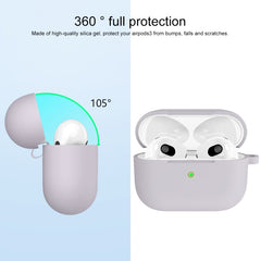 Thicken Silicone Round Bottom Earphone Protective Case with Hook For AirPods 3