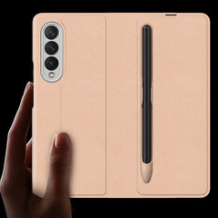 GKK Ultra-thin Horizontal Flip Leather Phone Case with Pen Slot, For Samsung Galaxy Z Fold3 5G