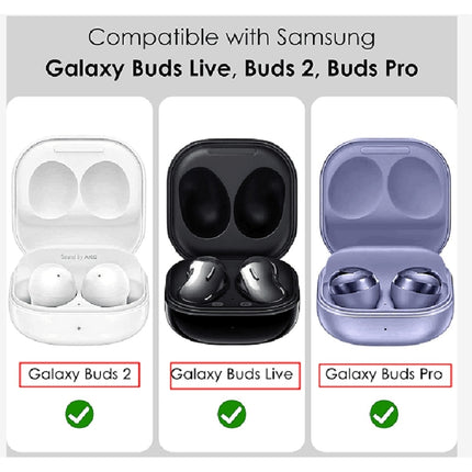 Shockproof Carbon Fiber Luggage Earphone Protective Case with Hook, For Samsung Galaxy Buds Live / Buds 2 / Buds Pro / Buds 2 Pro
