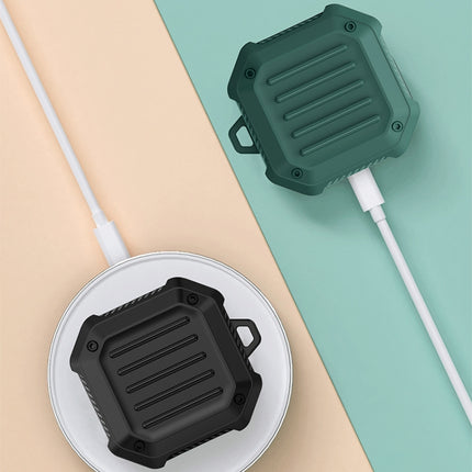 Shockproof Carbon Fiber Luggage Earphone Protective Case with Hook, For Samsung Galaxy Buds Live / Buds 2 / Buds Pro / Buds 2 Pro