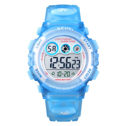 SKMEI 1451 LED Digital Stopwatch Chronograph Luminous Children Sports Electronic Watch, 1451(Transparent Pink Blue), 1451(Transparent Purple), 1451(Transparent Sky Blue), 1451(Transparent Rose Red), 1451(White Shell Blue Circle)                        ...