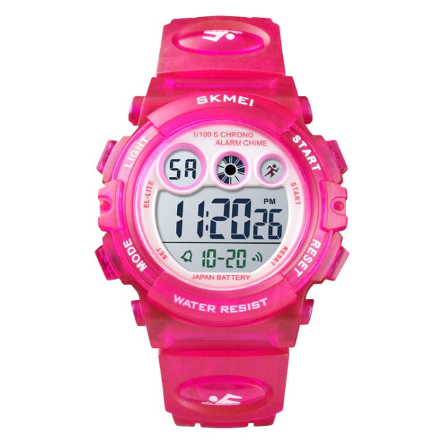 SKMEI 1451 LED Digital Stopwatch Chronograph Luminous Children Sports Electronic Watch, 1451(Transparent Rose Red), 1451(White Shell Blue Circle), 1451(Yellow Shell Blue Circle), 1451(Black Shell Blue Circle), 1451(Transparent Pink Blue)               ...