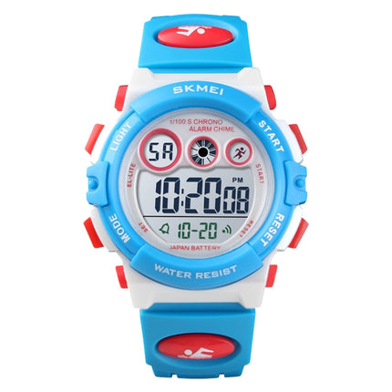 SKMEI 1451 LED Digital Stopwatch Chronograph Luminous Children Sports Electronic Watch, 1451(Transparent Rose Red), 1451(White Shell Blue Circle), 1451(Yellow Shell Blue Circle), 1451(Black Shell Blue Circle), 1451(Transparent Pink Blue)               ...