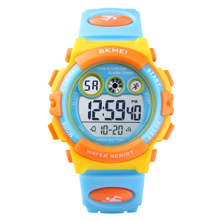 SKMEI 1451 LED Digital Stopwatch Chronograph Luminous Children Sports Electronic Watch, 1451(Transparent Rose Red), 1451(White Shell Blue Circle), 1451(Yellow Shell Blue Circle), 1451(Black Shell Blue Circle), 1451(Transparent Pink Blue)               ...