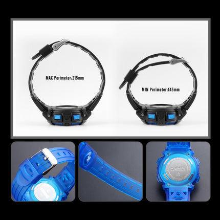 SKMEI 1451 LED Digital Stopwatch Chronograph Luminous Children Sports Electronic Watch, 1451(Transparent Rose Red), 1451(White Shell Blue Circle), 1451(Yellow Shell Blue Circle), 1451(Black Shell Blue Circle), 1451(Transparent Pink Blue)               ...