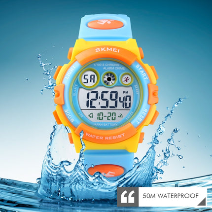SKMEI 1451 LED Digital Stopwatch Chronograph Luminous Children Sports Electronic Watch, 1451(Transparent Rose Red), 1451(White Shell Blue Circle), 1451(Yellow Shell Blue Circle), 1451(Black Shell Blue Circle), 1451(Transparent Pink Blue)               ...