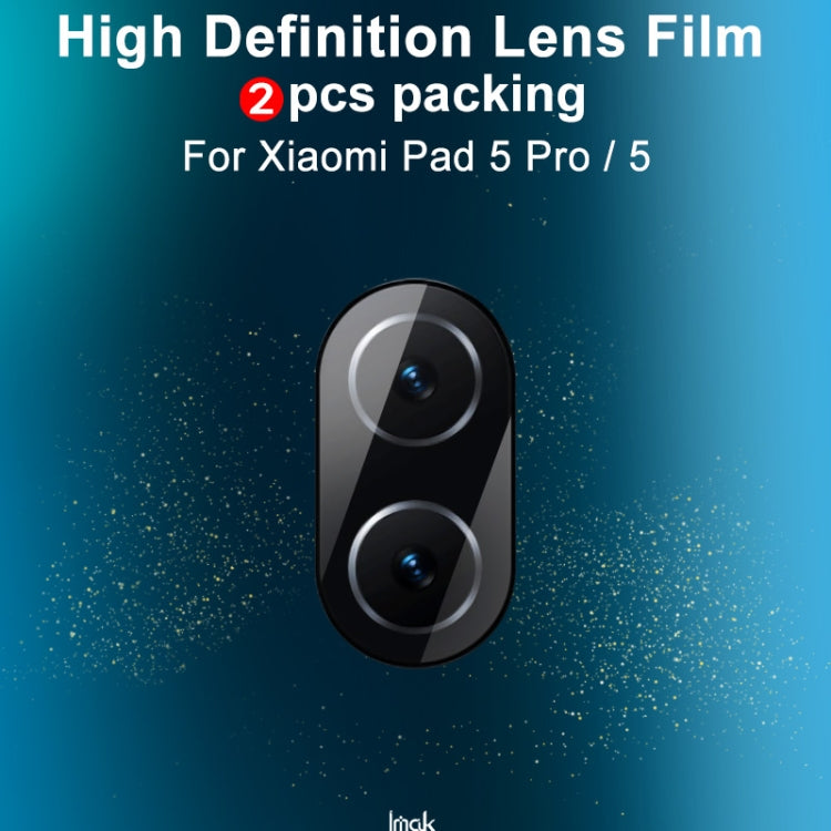 2 PCS IMAK Explosion-proof HD Rear Camera Lens Tempered Tablet Glass Film, For Xiaomi Pad 5 Pro / 5