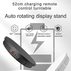 52cm Remote Control Electric Rotating Turntable Display Stand Video Shooting Props Turntable, Charging Power, 52cm, Charging Power,US Plug, 52cm, Charging Power,EU Plug, 52cm, Charging Power,AU Plug, 52cm, Charging Power,UK Plug������������������������...