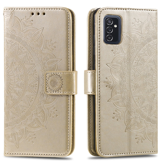 Totem Flower Embossed Horizontal Flip Phone Leather Case with Holder & Card Slots & Wallet, For Samsung Galaxy M52 5G