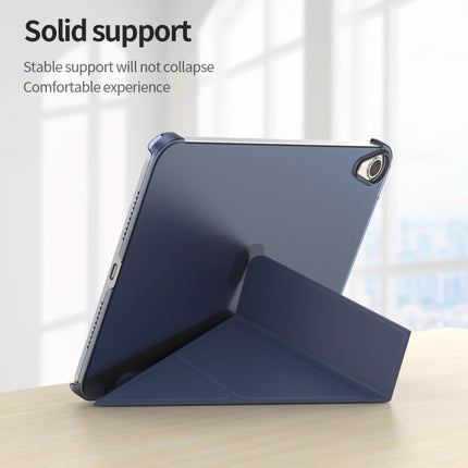 Funda de cuero para tableta deformable de PC translúcida mate de doble cara con soporte y función de suspensión/activación, para iPad mini 2024 / mini 6