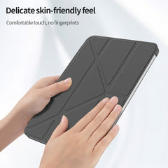 Double-sided Matte Translucent PC Deformation Tablet Leather Case with Holder & Sleep / Wake-up Function, For iPad mini 2024 / mini 6