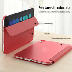 Double-sided Matte Translucent PC Deformation Tablet Leather Case with Holder & Sleep / Wake-up Function, For iPad mini 2024 / mini 6