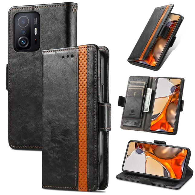 CaseNeo Splicing Dual Magnetic Buckle Leather Case with Holder & Card Slots & Wallet, For Xiaomi 11T / 11T Pro, For Samsung Galaxy S20 FE